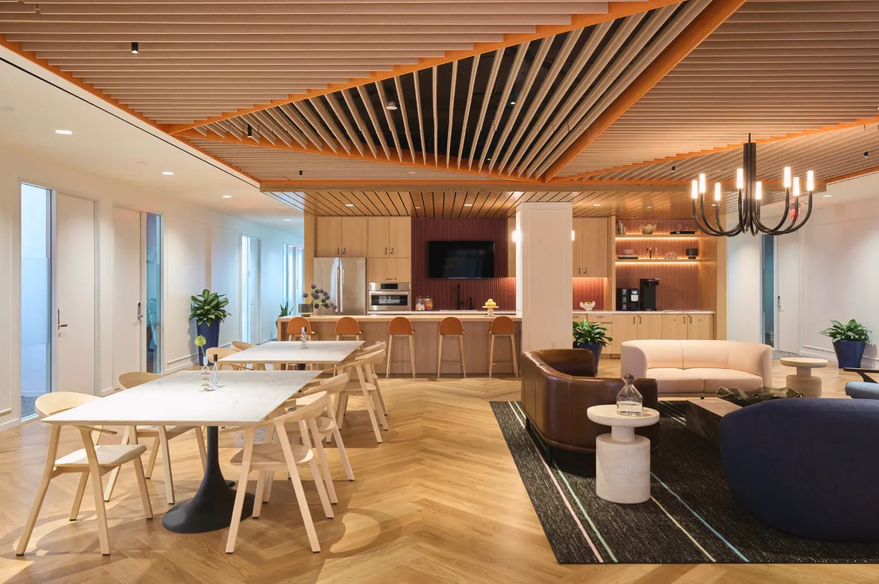 The lounge and kitchen at the Gillis Law office in Clarendon